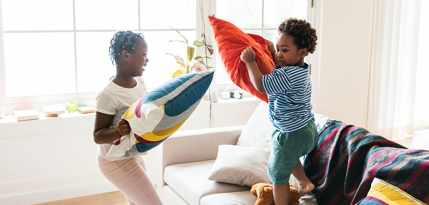 Children Playing Safely Indoors